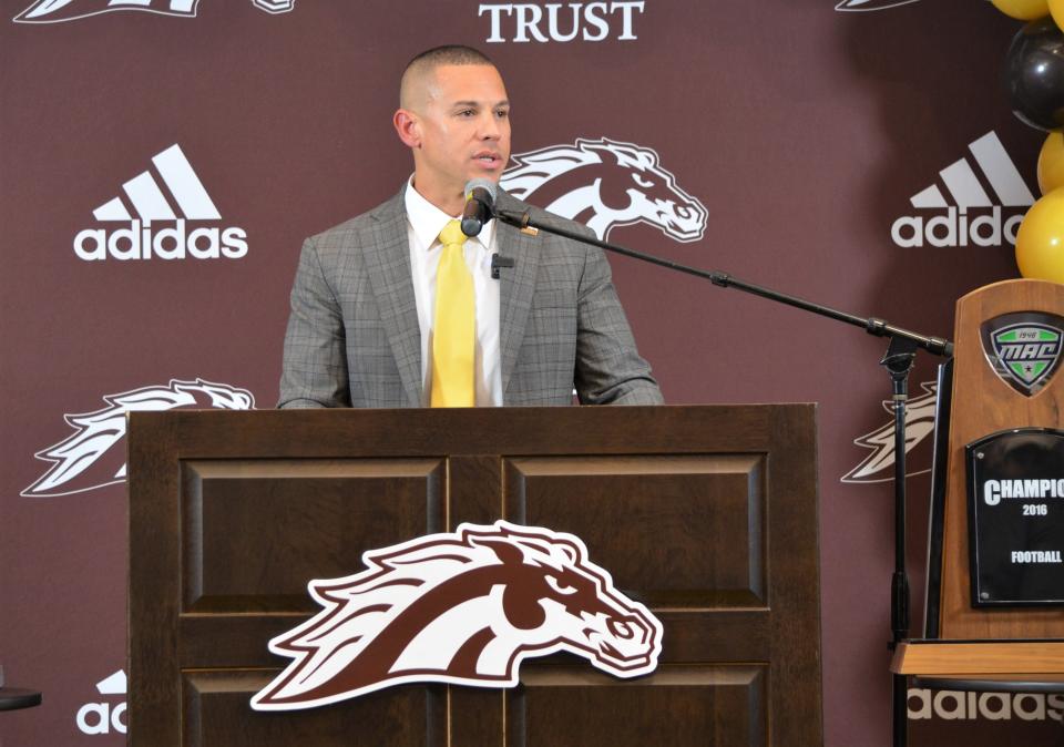 Lance Taylor was introduced as the new head football coach at Western Michigan University during a press conference in Kalamazoo on Friday.