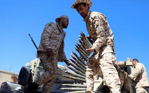 Haftar's forces have come up against militias supporting the UN-backed government - Credit: REUTERS/Hani Amara