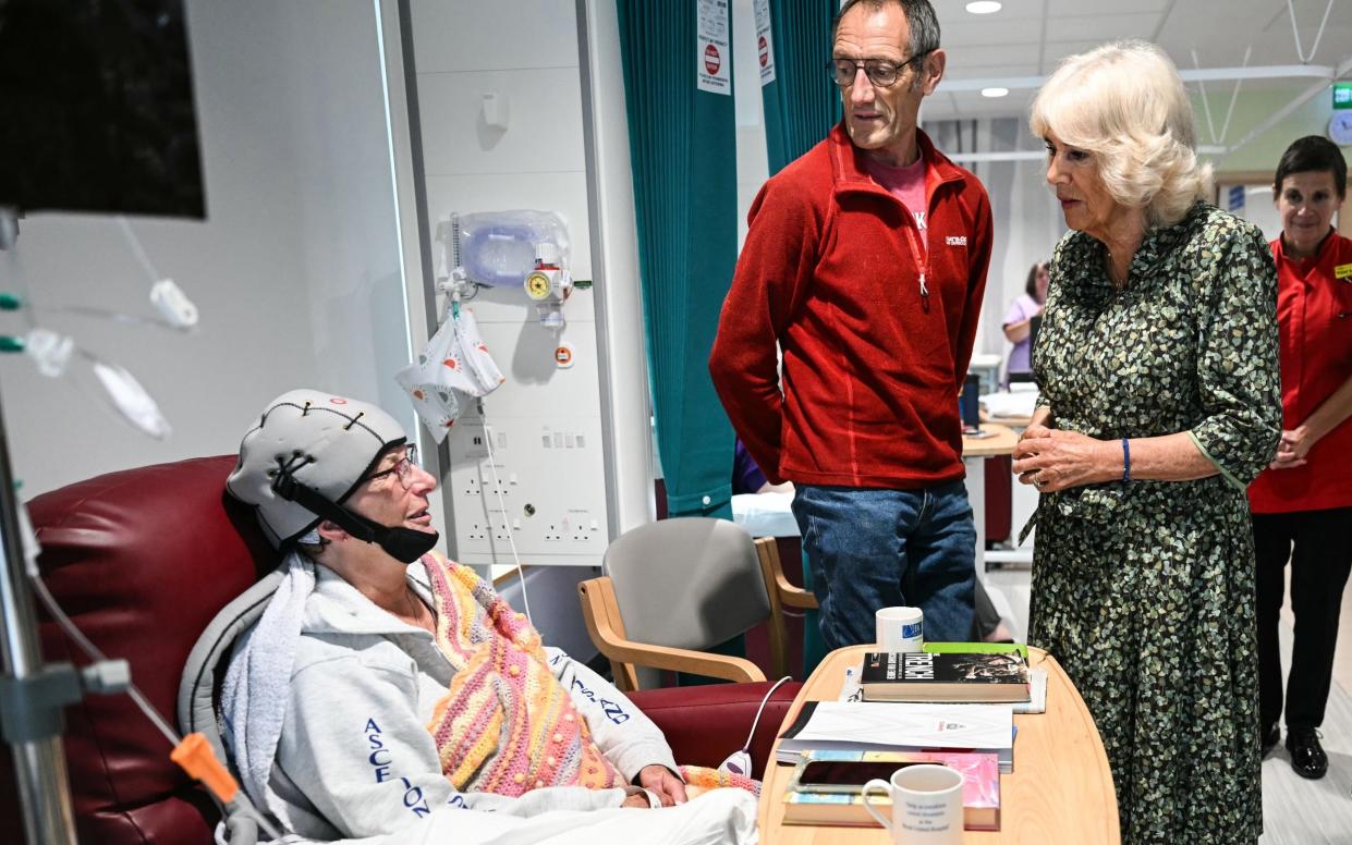 The Queen met several of the facility's patients, as well as staff and financial backers