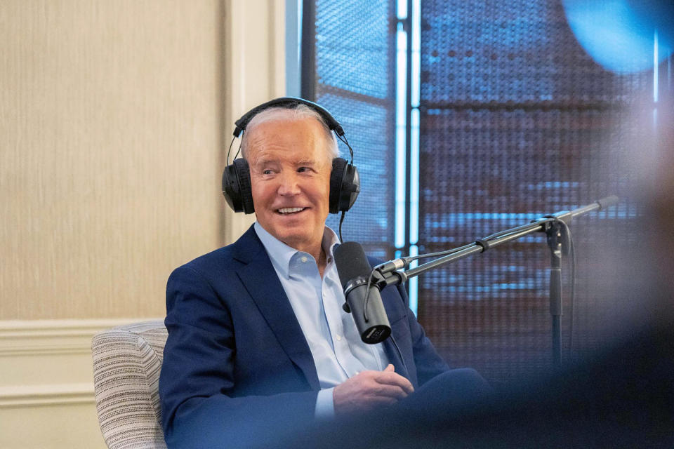 politics political politician headphones smile (Courtesy Biden for President
NCX)