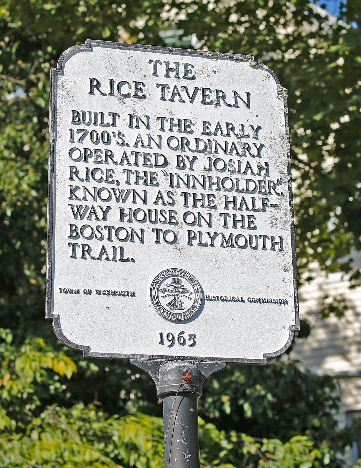 The former Rice Tavern in Weymouth was built in the 1700s and later became a funeral home.