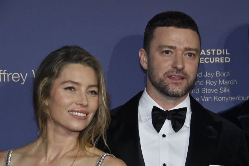 Justin Timberlake (R) and Jessica Biel attend the Children's Hospital Los Angeles gala in 2022. File Photo by Jim Ruymen/UPI