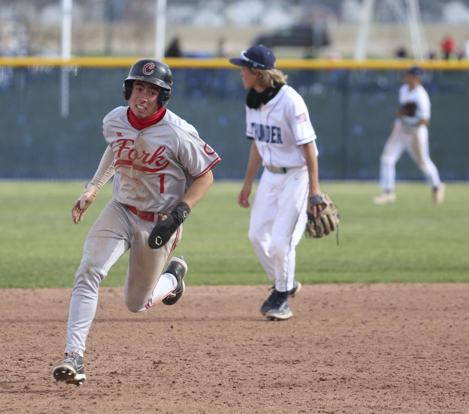 Westlake High School and American Fork High School compete in a baseball game at Westlake High in Saratoga Springs on Thursday, April 27, 2023. | Laura Seitz, Deseret News