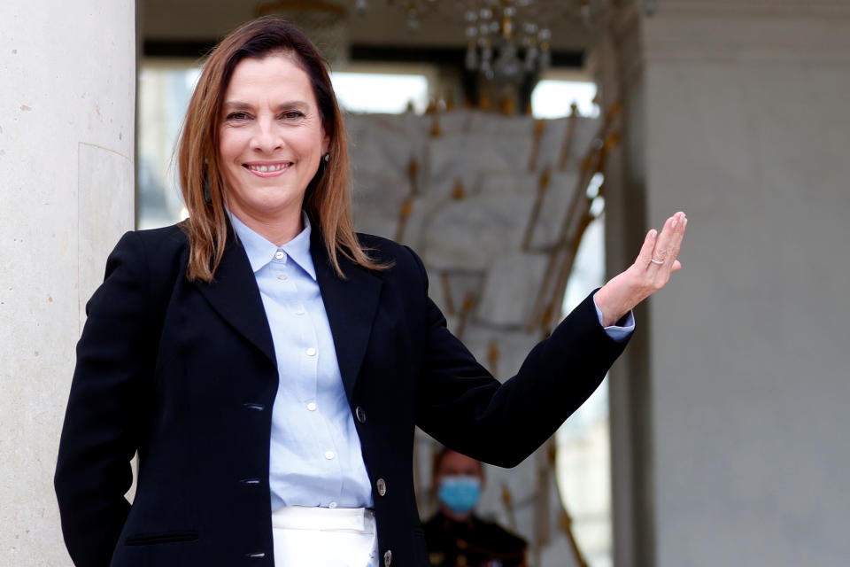 Beatriz Gutiérrez Müller, posa en el Palacio del Elíseo, en París, Francia, el 8 de octubre de 2020. Foto: Thibault Camus/ REUTERS