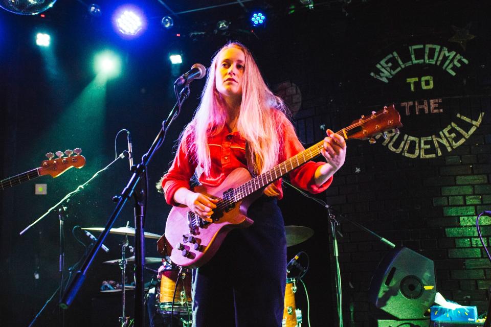 Tamara Lindeman of The Weather Station performs in England, January 25, 2018.