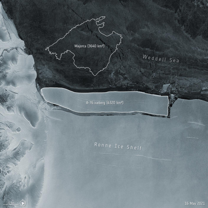 Meet the world s largest iceberg pillars - ESA