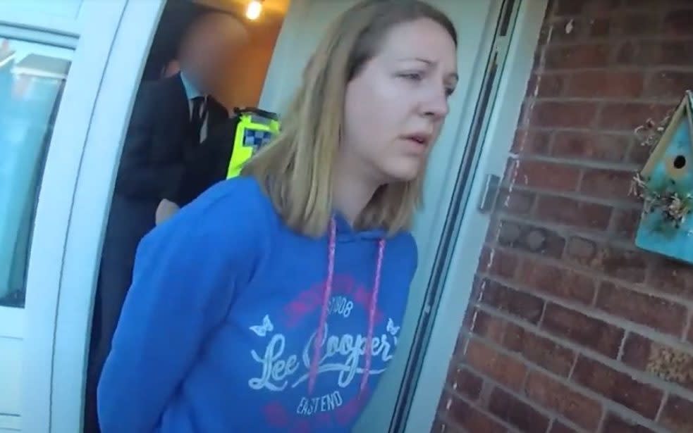 The moment Lucy Letby is arrested by police in July 2018