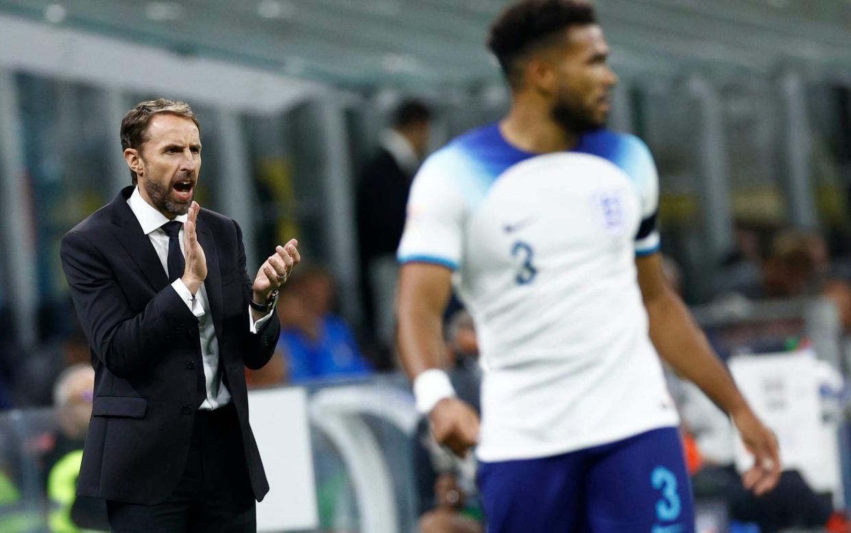 Gareth Southgate tries to encourage his players - GETTY IMAGES
