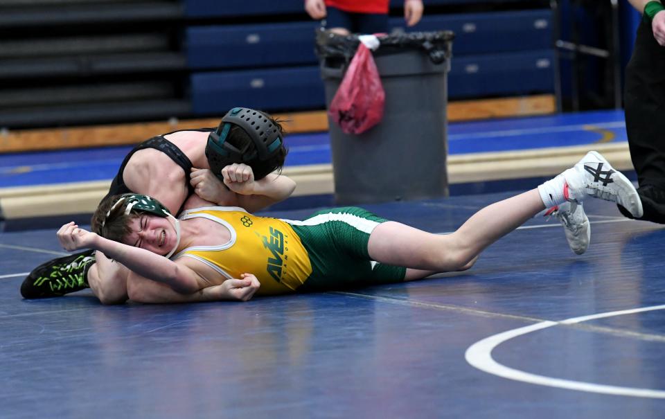 La Salle freshman Declan Hutt went 3-0 in the state duals, including a pair of pins.