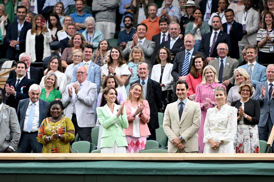 Kate Middleton and Roger Federer Wimbledon