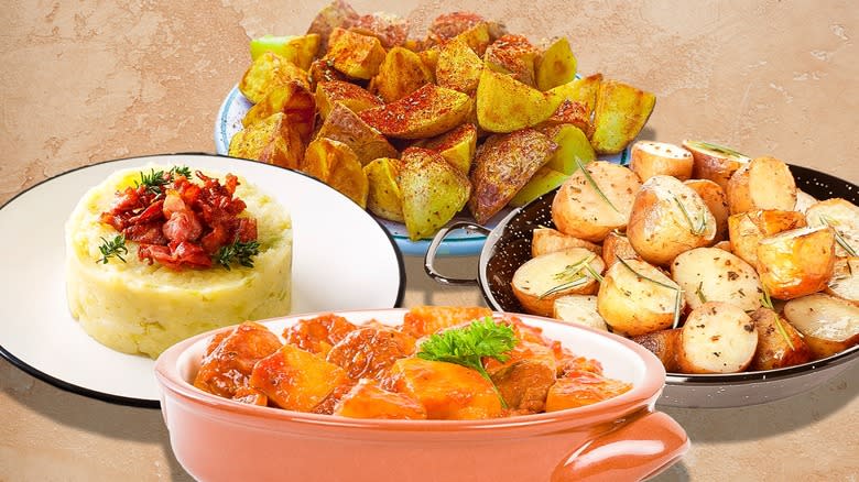 assorted Spanish potato dishes