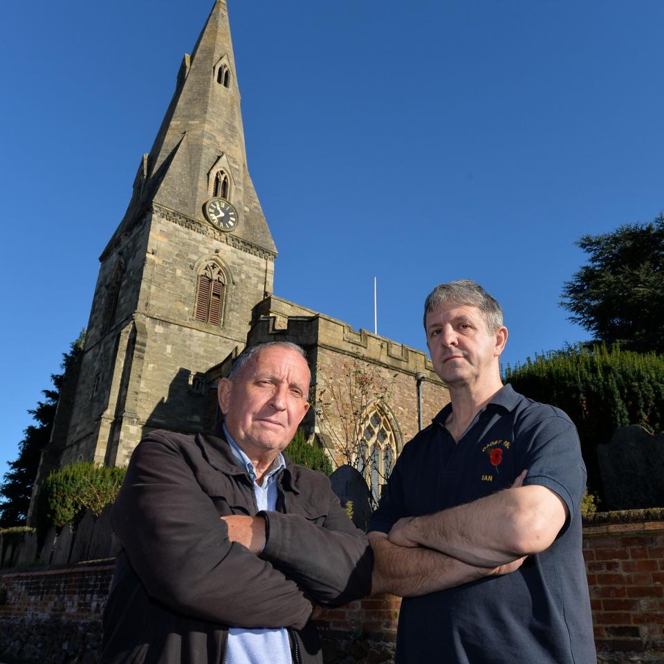 Chairman of the Royal British Legion Club Pete Green, 71, (L), pictured with vice chairman Ian Thorp, 61, (R). - SWNS.com