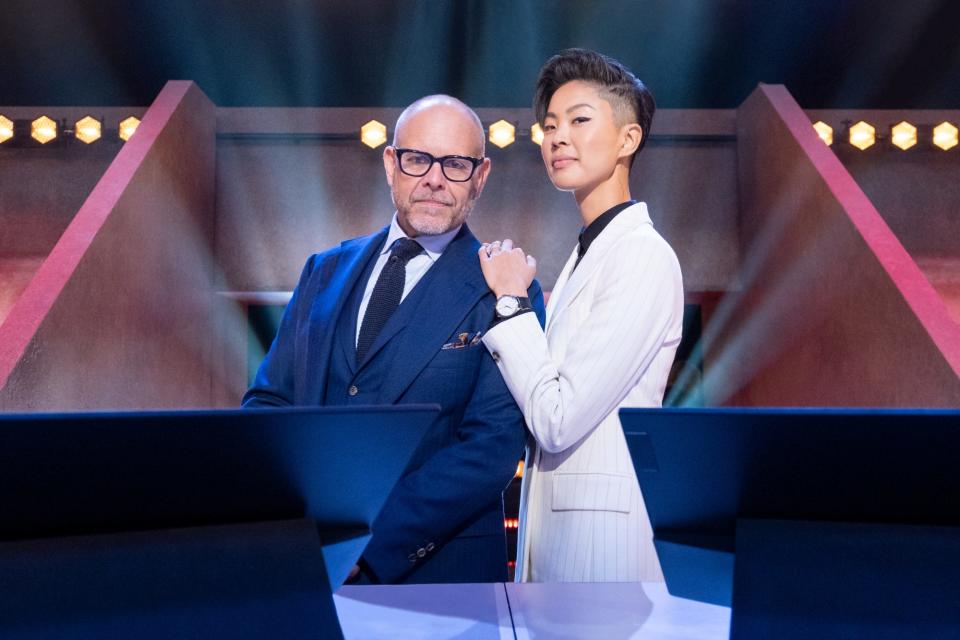 Alton Brown and Kristen Kish will appear on Netflix's "Iron Chef" reboot launching June 15.