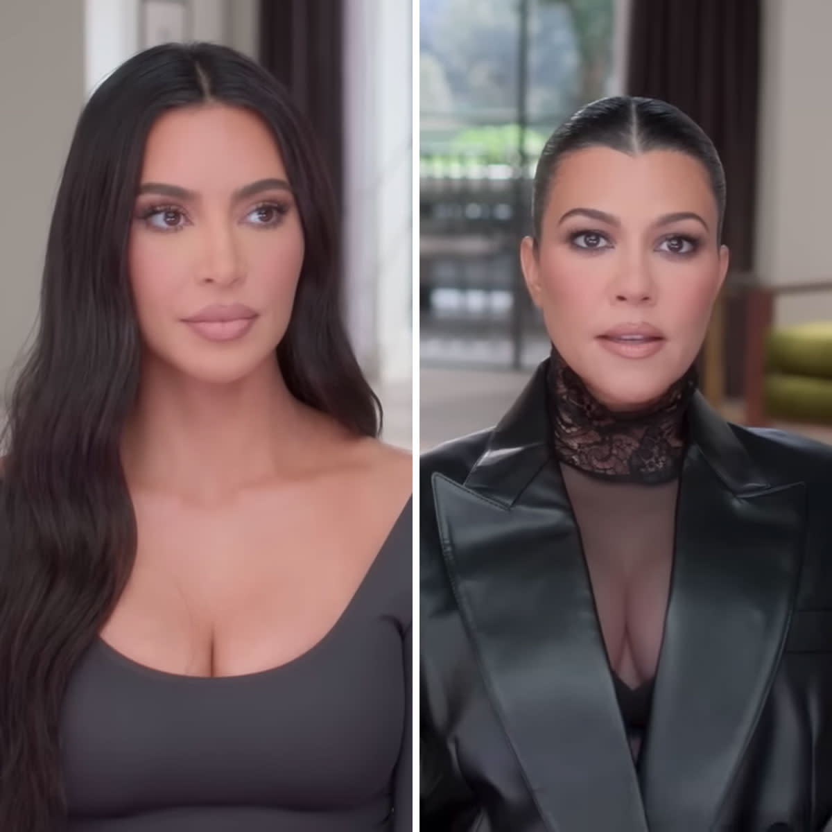 Kim and Kourtney Kardashian on Hulu
