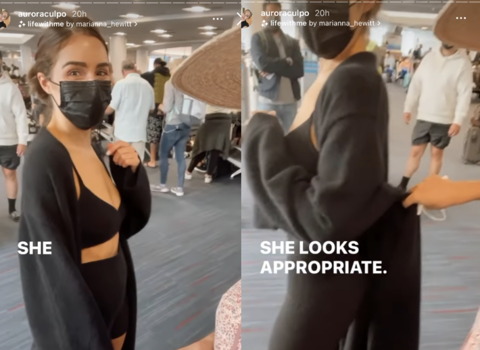 The 29-year-old model was dress coded before getting on her flight. (Photo: Instagram)