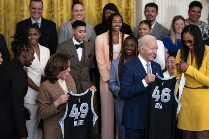 Las Vegas Aces celebrate championship at White House