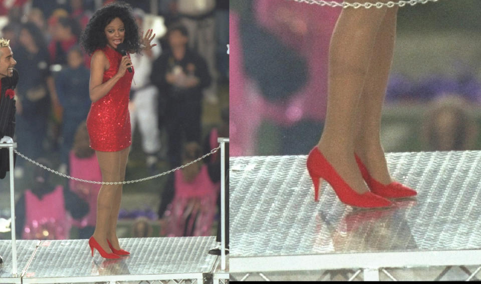 Diana Ross' Super Bowl Shoes, 1996,, super bowl shoes,  