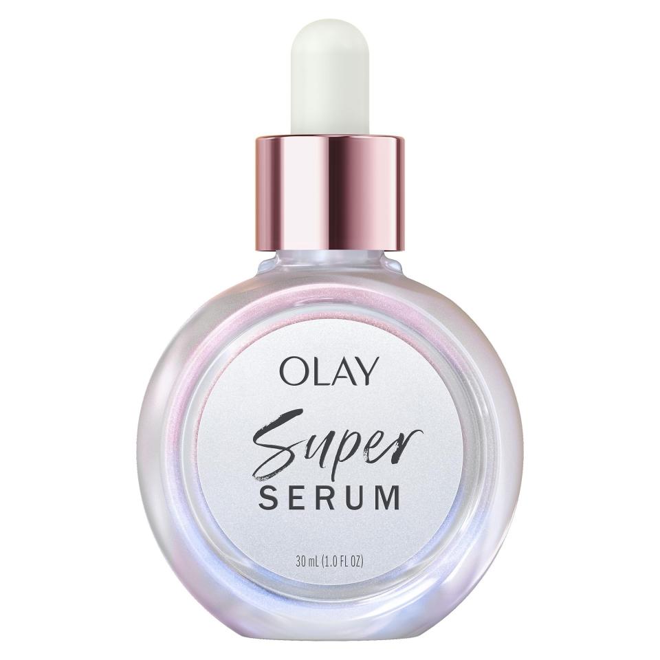 <p><a href="https://go.redirectingat.com?id=74968X1596630&url=https%3A%2F%2Fwww.olay.com%2Fsuper-serum&sref=https%3A%2F%2F" rel="nofollow noopener" target="_blank" data-ylk="slk:Shop Now;elm:context_link;itc:0;sec:content-canvas" class="link ">Shop Now</a></p><p>Super Serum</p><p>$34.99</p>