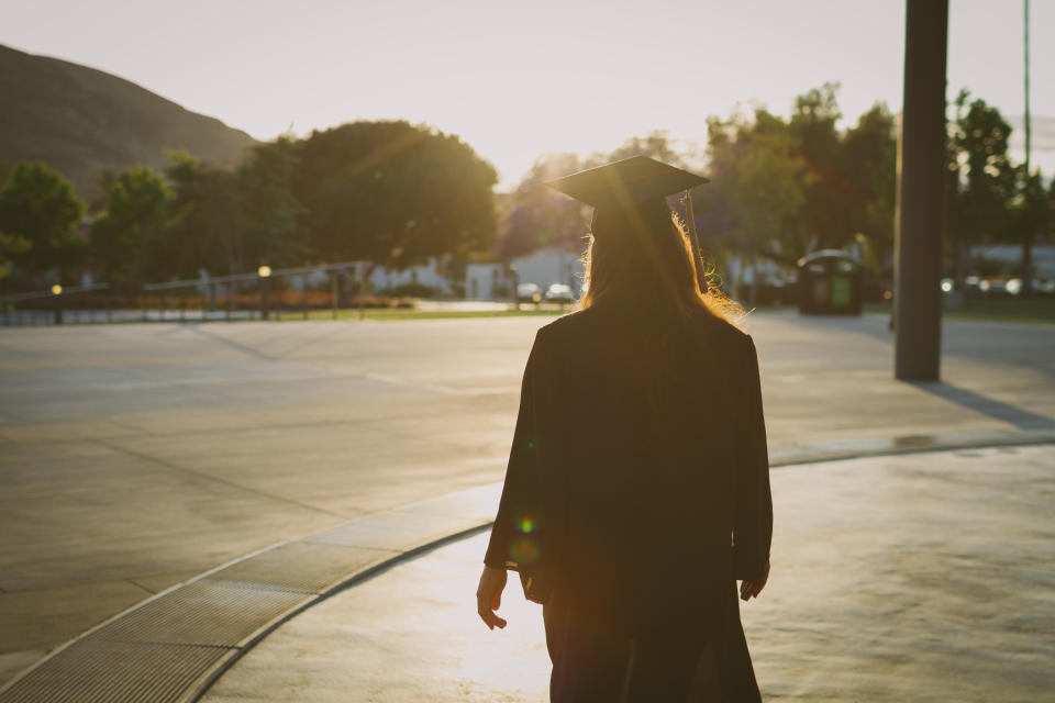 Two students barred from graduation for bare ankles. (Photo: Getty Images)