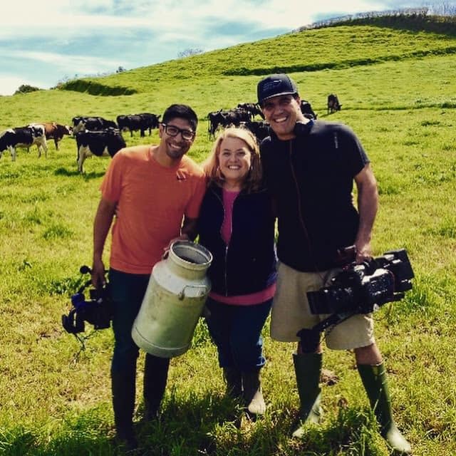 Maria Lawton, center, with Cineasta Digital Productions and About Something Productions, Inc in Sao Miguel, Azores.