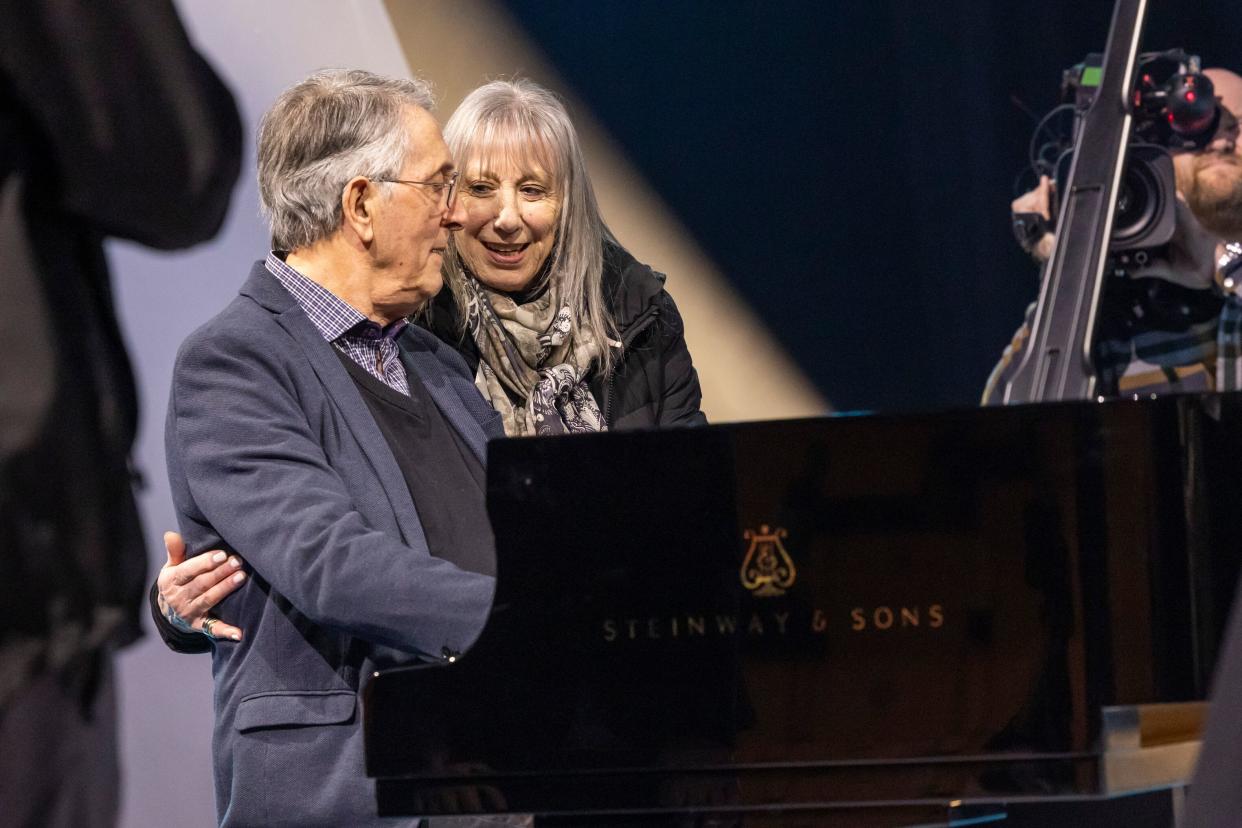 Duncan and Fran experience sitting on the main stage