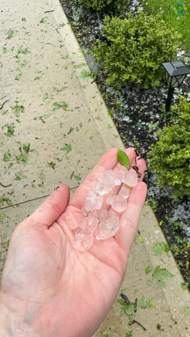 Hail in Piqua.