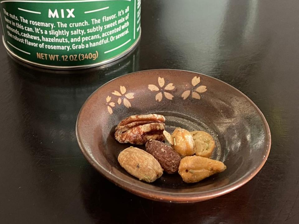 Nuts About Rosemary mix in a bowl