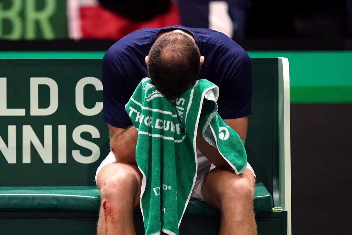 Andy Murray broke down in tears after his hard-fought win  (PA)