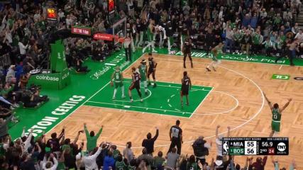 Jaylen Brown hits from way downtown