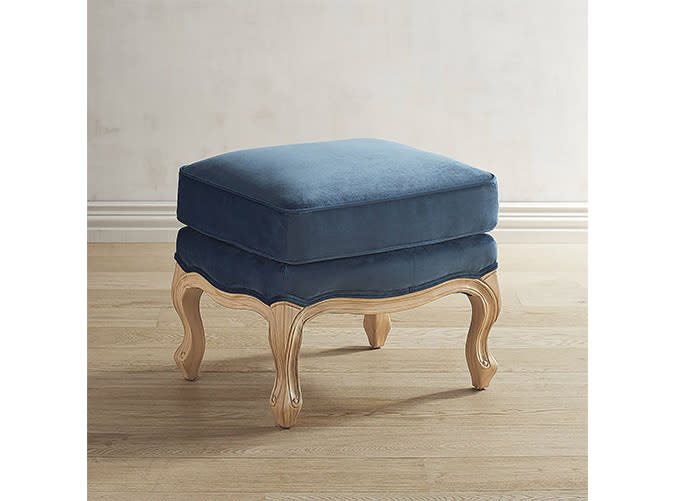 <p>(Almost) too pretty to put your feet up on.</p> <p><a rel="nofollow noopener" href="http://www.pier1.com/magnolia-home-mclennan-navy-ottoman/3261015.html?cgid=magnolia-home" target="_blank" data-ylk="slk:McLennan Navy Ottoman;elm:context_link;itc:0;sec:content-canvas" class="link "><em>McLennan Navy Ottoman</em></a><em> ($470)</em></p>