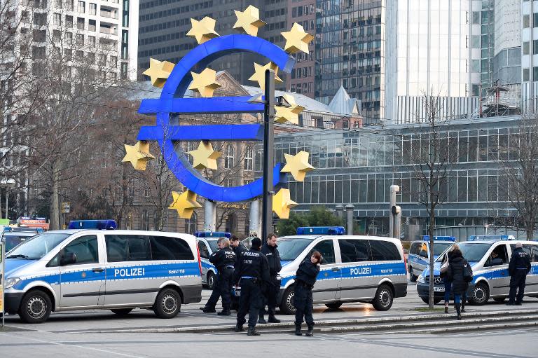 The euro held up against the dollar and yen as investors nervously watch developments in Europe as Greece tries to hammer out a bailout reform deal with its creditors