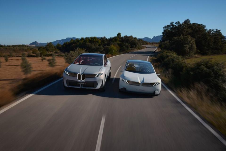 Neue Klasse底盤平台將會推出六款電動車，現在已經宣佈了兩輛車的量產計畫。(圖片來源：BMW)