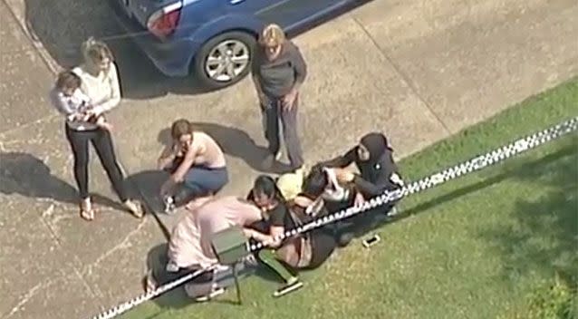 Footage emerging from the scene appears to be the victim's family. Image: 7 News