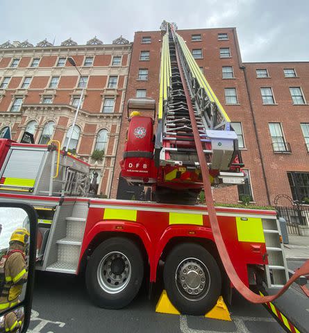 <p>Dublin Fire Brigade/X</p> Dublin Fire Brigade outside of The Shelbourne