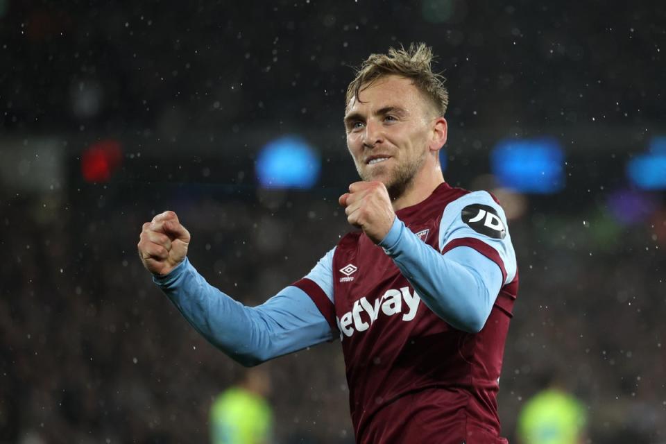 Jarrod Bowen scored the third goal as West Ham beat Arsenal in midweek (Getty Images)