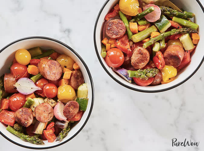 Sheet-Pan Lemon Butter Veggies and Sausage