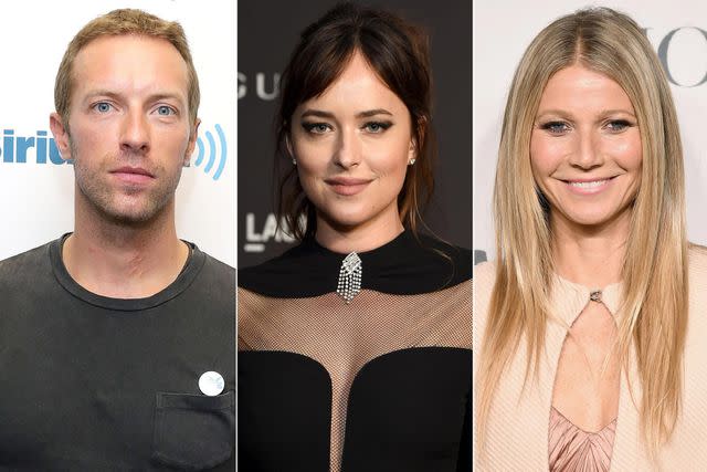 Michael Kovac/Getty Images; Neilson Barnard/Getty Images; Nicholas Hunt/Getty Images Chris Martin; Dakota Johnson; Gwyneth Paltrow