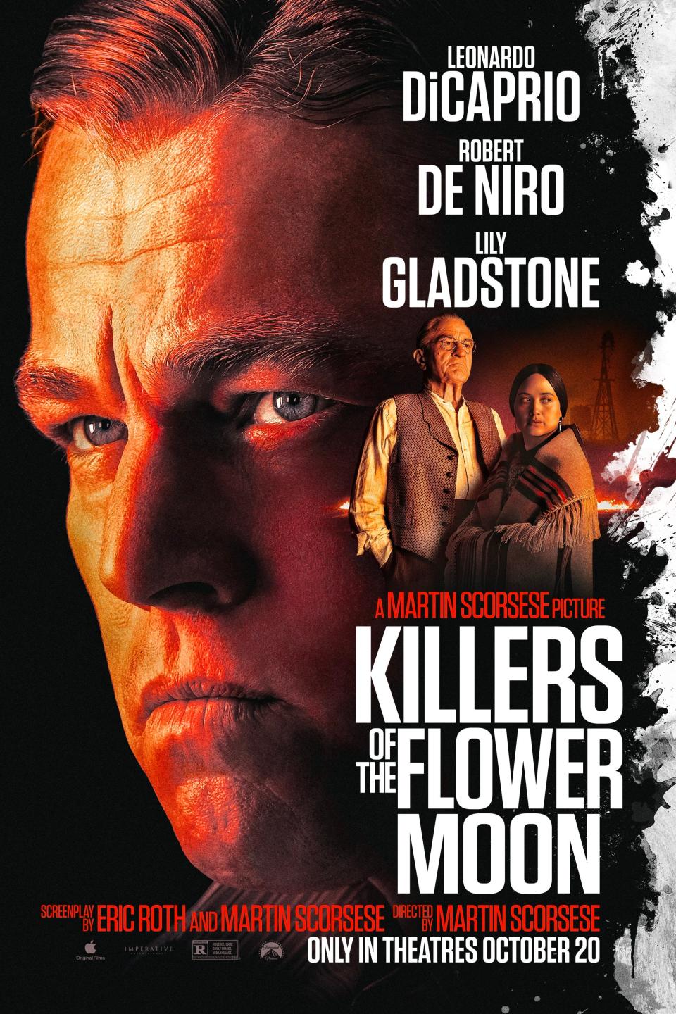 Apple Original Films has unveiled two official key art posters for Martin Scorsese's highly anticipated movie “Killers of the Flower Moon,” which was filmed in Oklahoma. The fact-based film will open in wide release simultaneously in theaters around the world, in partnership with Paramount Pictures, on Oct. 20.