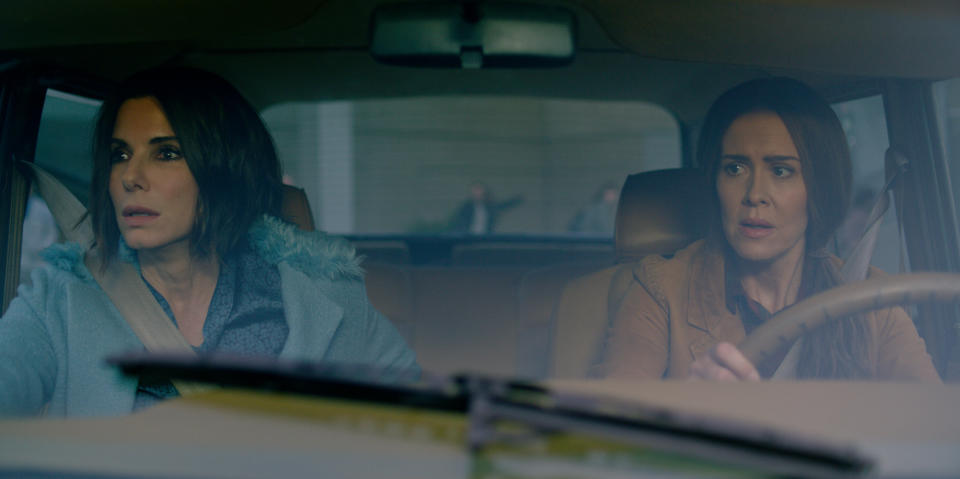 Sandra Bullock and Sarah Paulson in "Bird Box." (Photo: Netflix)