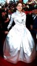 1995: Sharon Stone resembled an unfortunate Hershey's Kiss at the 67th Oscars in an unfashionable, foil-like Valentino frock.