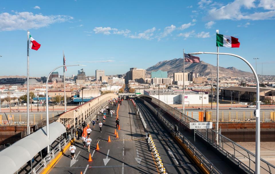 In 2022, El Paso, Texas, and Ciudad Juarez, Mexico, hosted the 5th Run Internacional 10-kilometer race as part of a binational celebration of border life. The race course crossed the international border.