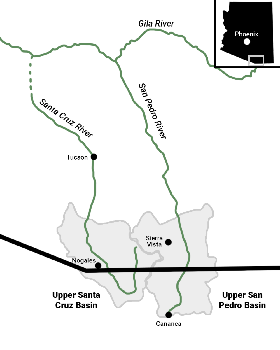 San Pedro and Santa Cruz rivers.