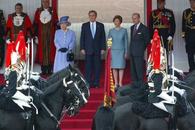 Queen with George Bush