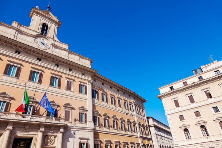 Palazzo Montecitorio, sede della Camera dei Deputati, a Roma (Getty)