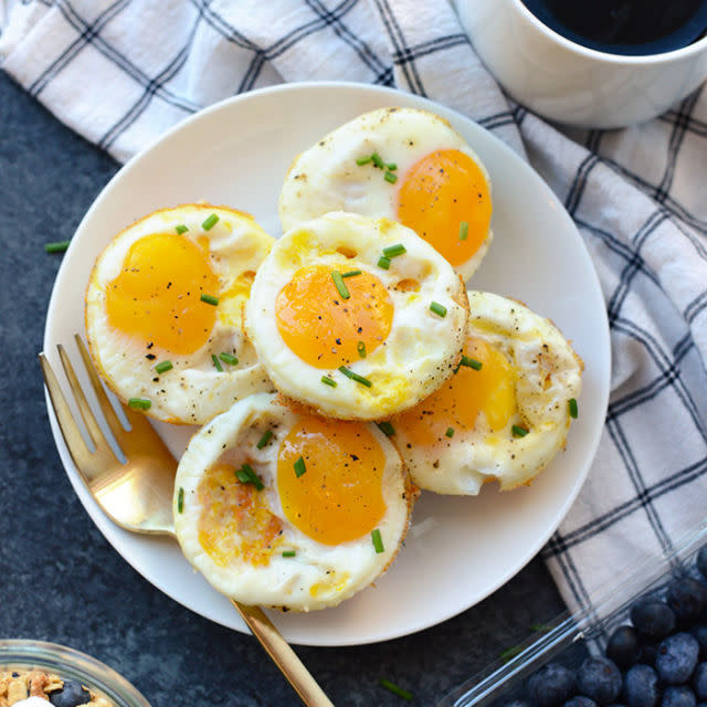 How to Cook Runny Eggs in a Mini Muffin Pan - The BakerMama