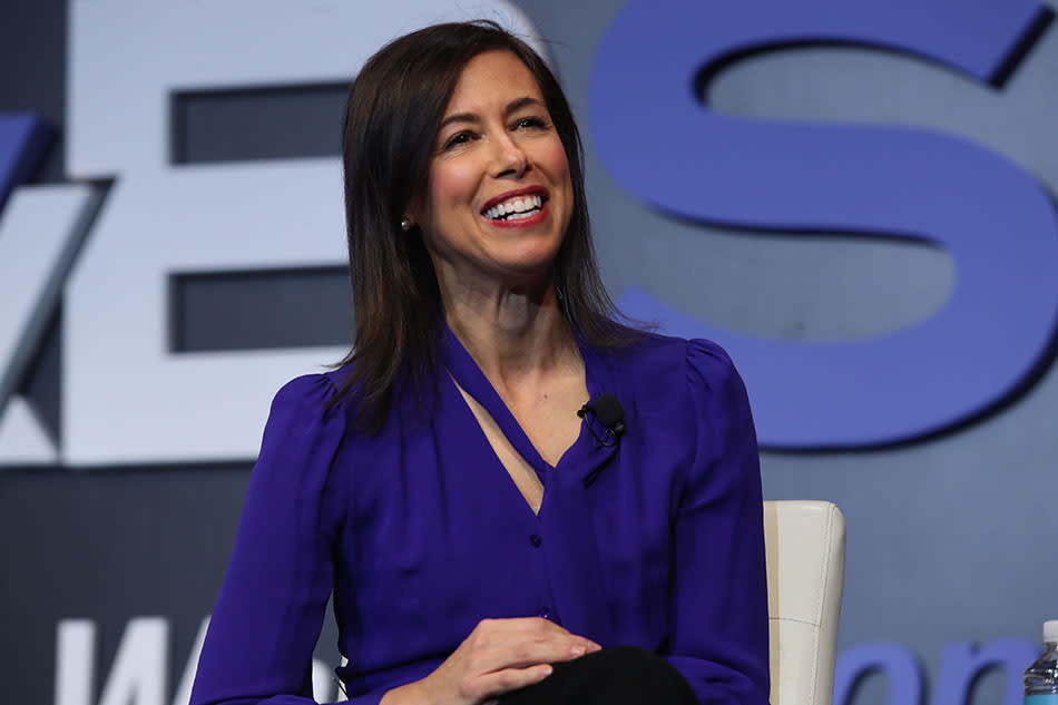  FCC chair Jessica Rosenworcel at NAB Show in 2022 
