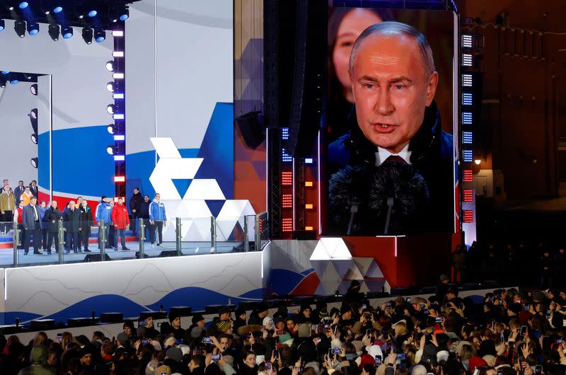 Rally in Red Square on 10th anniversary of Russia's annexation of Crimea