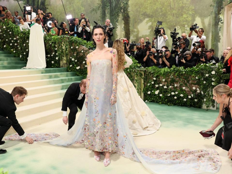 Rebecca Hall attends The 2024 Met Gala Celebrating “Sleeping Beauties: Reawakening Fashion” at The Metropolitan Museum of Art on 6 May 2024 in New York City. (Getty Images)