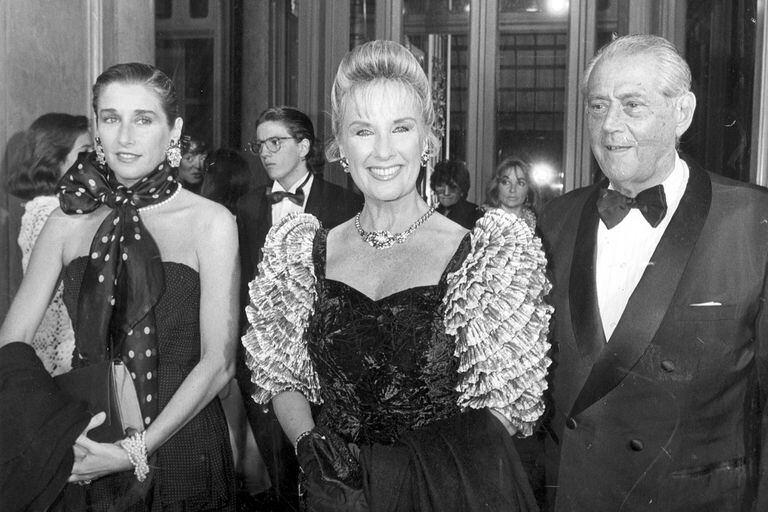 Marcela Tinayre, Mirtha Legrand y Daniel Tinayre, el 26 de marzo de 1990