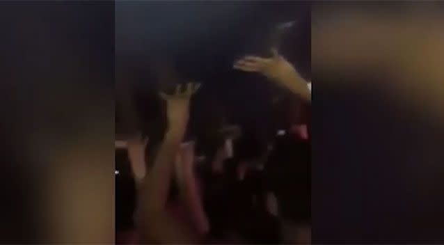 Clubbers posted online following the reported collapse. Source: Manchester Editor/ YouTube